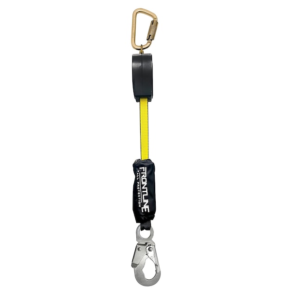 Frontline Aramid Fiber Web Single Leg 12 ft SRL with Steel Snap Hook End - RPA12S