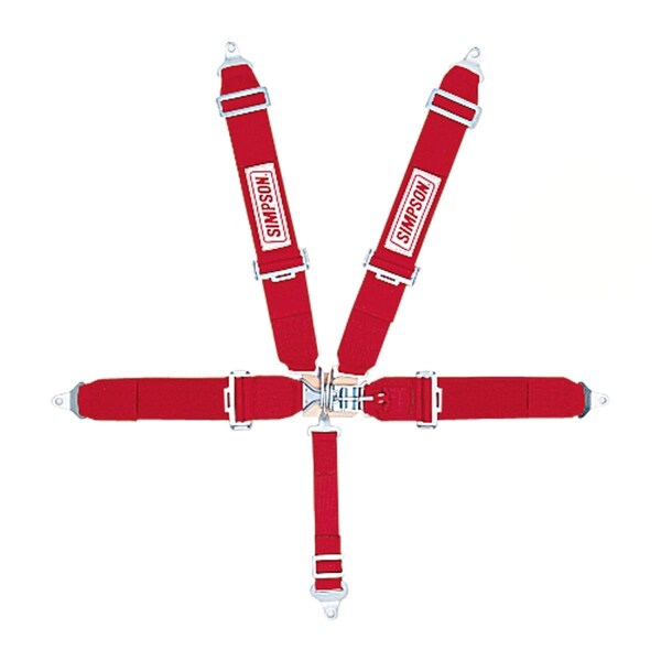 Simpson Safety 55 in. 5 Point LL Pull Down Black Harness Sport Harness System - SIM29063RD