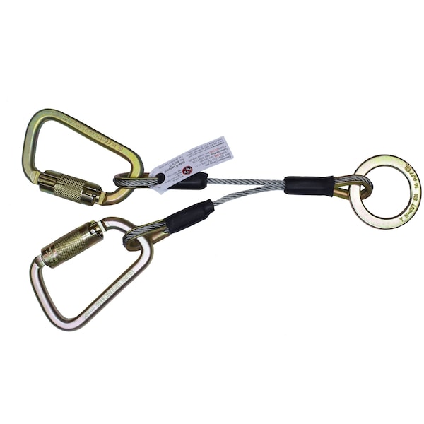 Super Anchor Safety 2-D Lanyard + 2ea No. 5001-Z Steel Auto-Lock Carabiners - 6515-CS