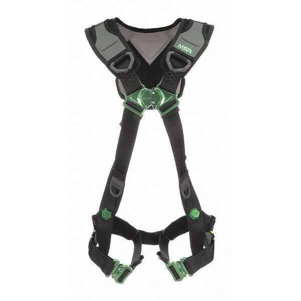 Msa Safety V-FLEX Full Body Harness, M/L, 400 lb., Quick-Connect Chest/ Quick-Connect Leg Buckles, Back D-Ring - 10239740