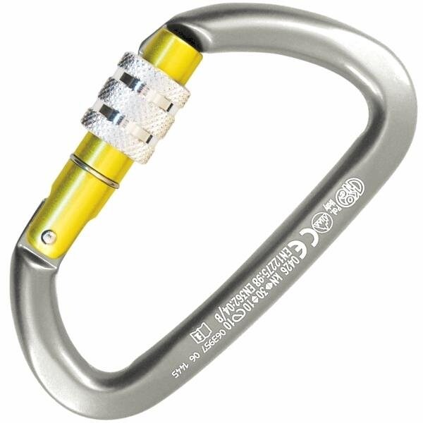 Kong Usa Asymmetric, 110 mm Length, 19 mm Gate Opening, Aluminum Alloy, Grey/Yellow/Polished - 733LA0DCPKK