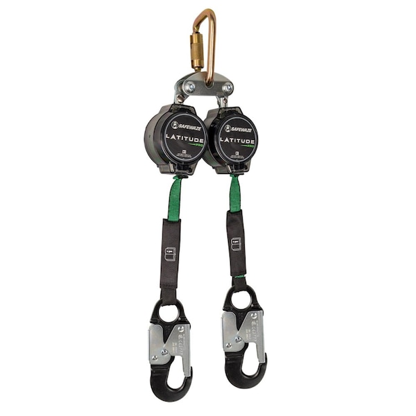 Safewaze Latitude Pro 7' Dual Web SRL FS-EX313, Carabiner, Alu Snap Hooks - 018-5017