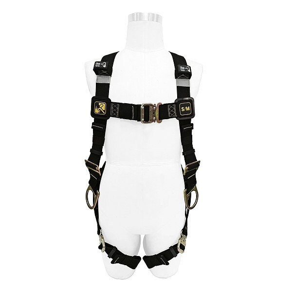 Honeywell Miller H500 Miller Full Body Harness Welding, S/M, 420 lb, Quick-Connect Chest/ Quick-Connect Leg Buckles - H5WS2S1