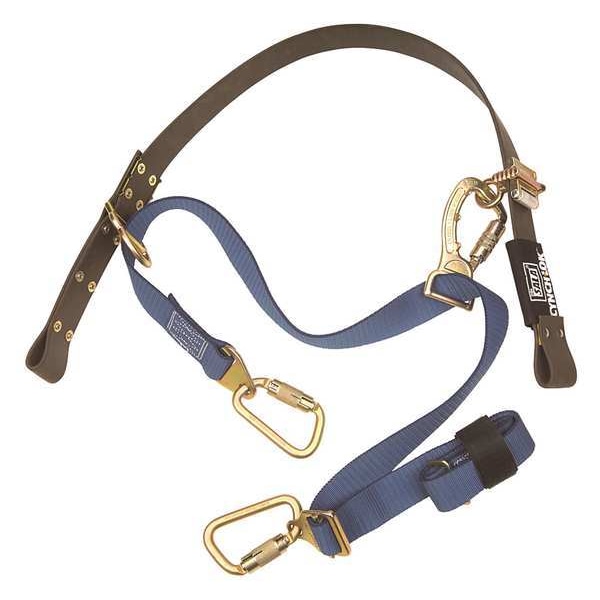 3M Dbi-Sala Positioning Lanyard, Various Diameters, 310 lb. Weight Capacity, Brown/Blue - 1204075