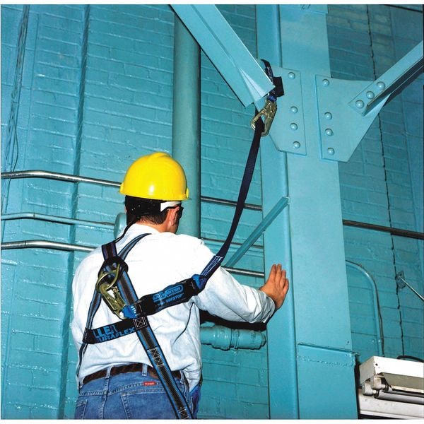 Honeywell Miller Shock-Absorbing Tie-Back Lanyard, 6 ft., Blue - 913BD/6FTBL