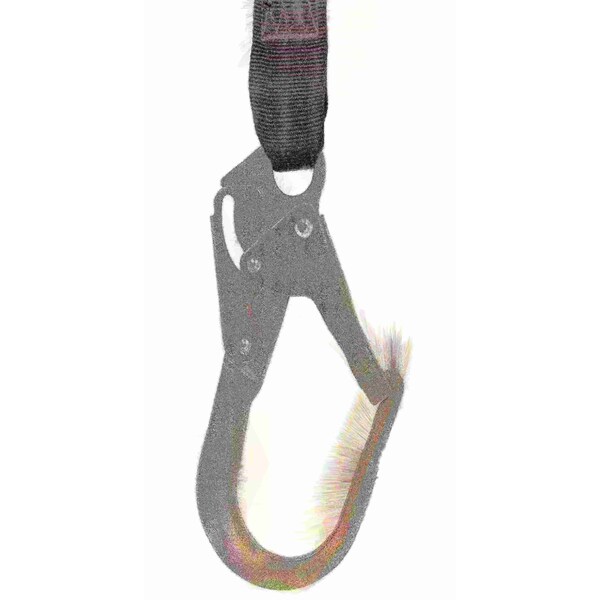 Tractel Shock Absorbing Lanyard, 4 1/2 to 6 ft., Black - C526Y