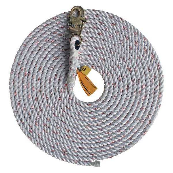 3M Dbi-Sala Rope Lifeline, 125 ft., 310 lb. Weight Capacity - 1202864