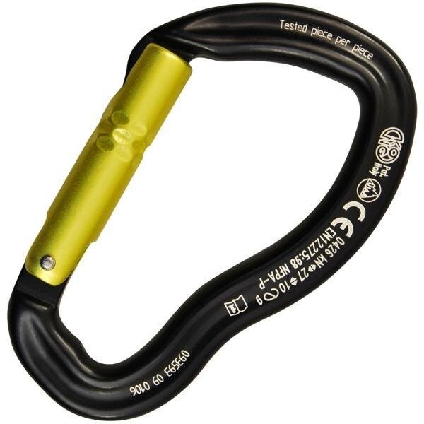 Kong Usa Asymmetric, 99 mm Length, 20 mm Gate Opening, Aluminum Alloy, Black/Yellow - 783I00NC0KK
