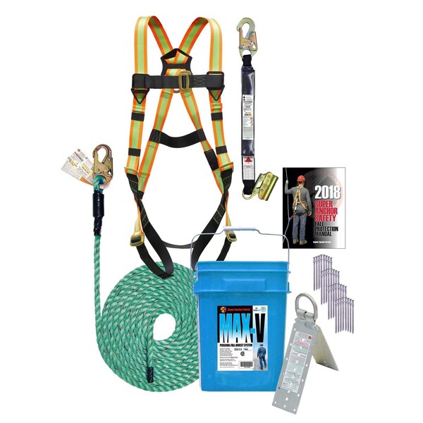 Super Anchor Safety MAX-V Bucket Kit: 25ft. Maxima Lifeline. - 3200-25
