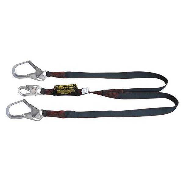 Honeywell Miller Arc Flash Rated Shock Absorbing Lanyard, 4 ft., Black - 8798KR-Z7/4FTBK