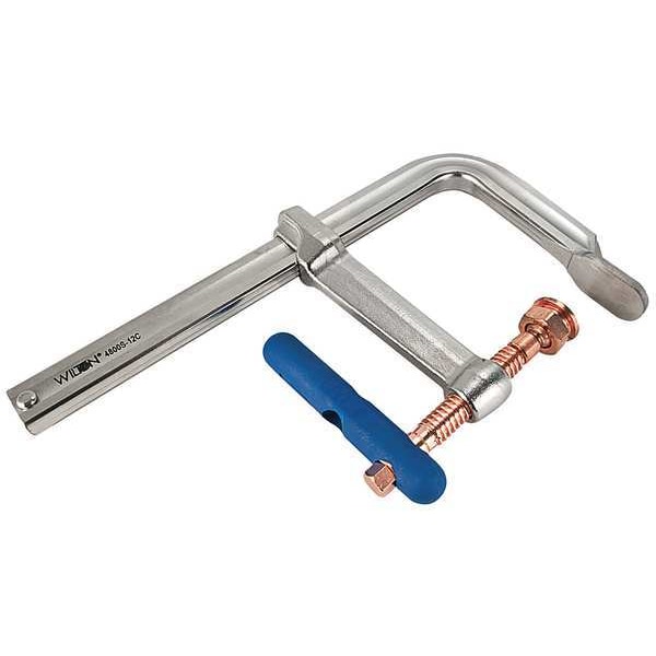 Wilton 12 in Bar Clamp, Copper-Plated Steel Handle and 7 in Throat Depth - 4800S-12C