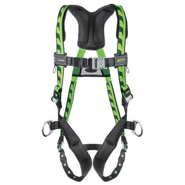Honeywell Miller AirCore(TM) Full Body Harness, 2XL/3XL, 400 lb., Quick-Connect Chest/ Tongue Leg Buckles - AC-TB-D2/3XLGN