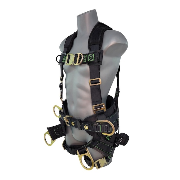 Frontline Patriot Harness with Seat Sling, 2X, 350 lbs, Quick Connect Chest/ Quick Connect Leg Buckles - 350TWQC-2X