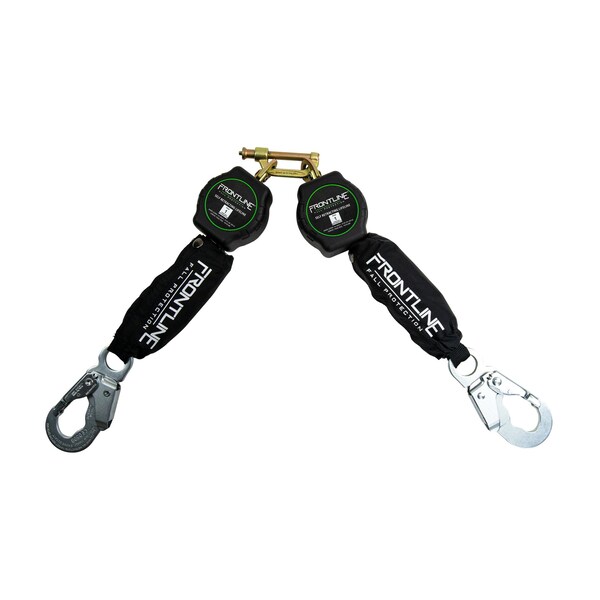 Frontline Aramid Twin Fiber Web Single Leg 6' SRL with Steel Snap Hook Ends - RPA062S