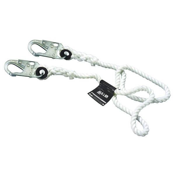 Honeywell Miller 50 Ft Rope Lifeline W/2 Locking Snap Hooks, 5/8 In Polyester - 201RLS-5/50FTWH