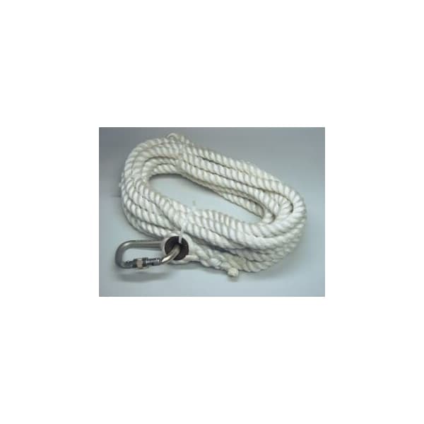 Honeywell Miller 50-Ft. Length, 1 Thimble And 1 Carabiner, 5/8-In. Nylon 194R-2/50Ftwh - 194R-2/50FTWH