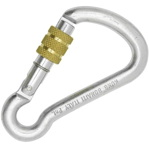 Kong Usa Carabiner, Asymmetric, 85 mm Length, 17 mm Gate Opening, Carbon steel, Polished - 435ED011PKK