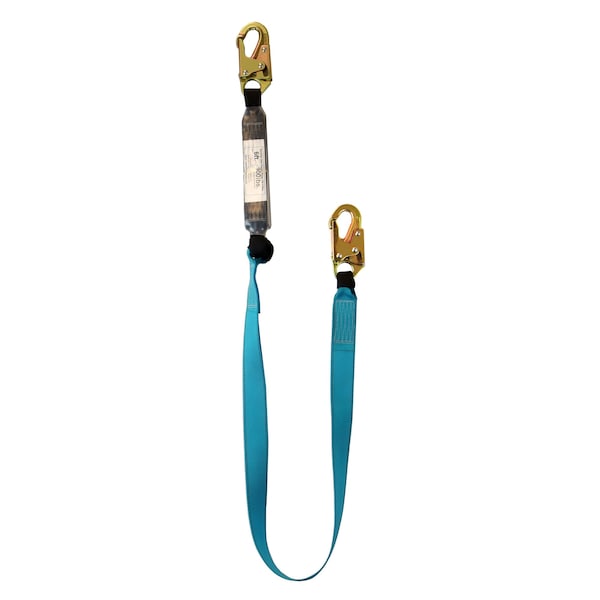Ironwear 6 ft Single Leg External Energy-Absorbing Lanyard w/ Steel Snap Hooks - 2310