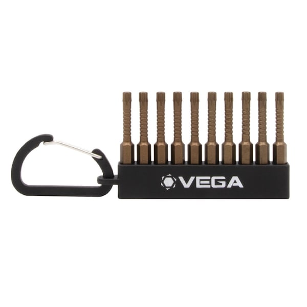 Vega Impactech Torx T25 Carabiner Set, 10 pc, 4 in Length, S2 Steel - P150T25CS10