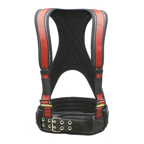 Super Anchor Safety Small - Gray Frame/Red Webbing All-Pakka Harness. (Not for Fall Protection) - 6301-GRS