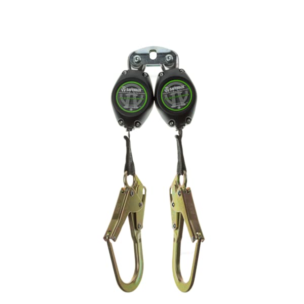 Safewaze Latitude HD 7' Dual Web SRL: FS-EX313, Carabiner, Rebar Hooks - FS-FSP14085-W-RBH
