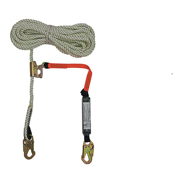 Safewaze Rope Lifelin, 50 ft., Rope Grb, 3 ft. Lnyrd - FS700-50GA-3E