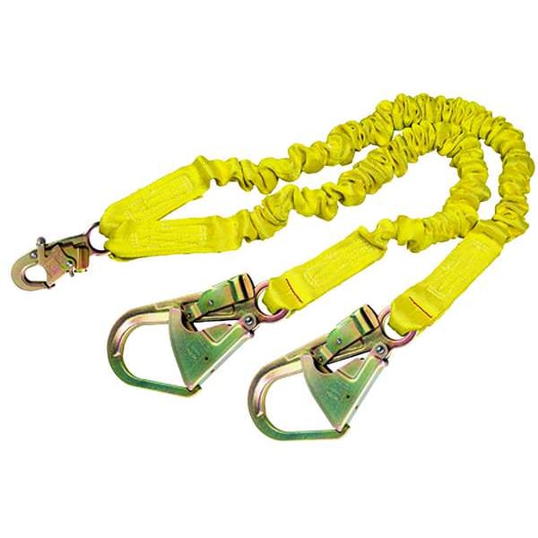 3M Dbi-Sala Shock Absorbing Lanyard, 6 ft., Yellow - 1244412