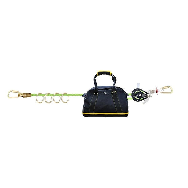 Frontline 4-person 100' Adjustable Horizontal Lifeline System with 6' Anchor Straps - HLK1004