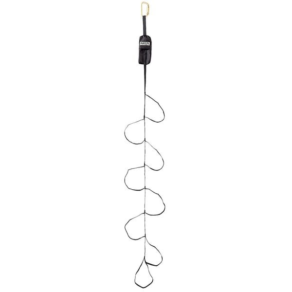 Msa Safety Suspension Trauma Relief Strap, Nylon, 400 lb, Black, , Strap and Carabiner - 10063431