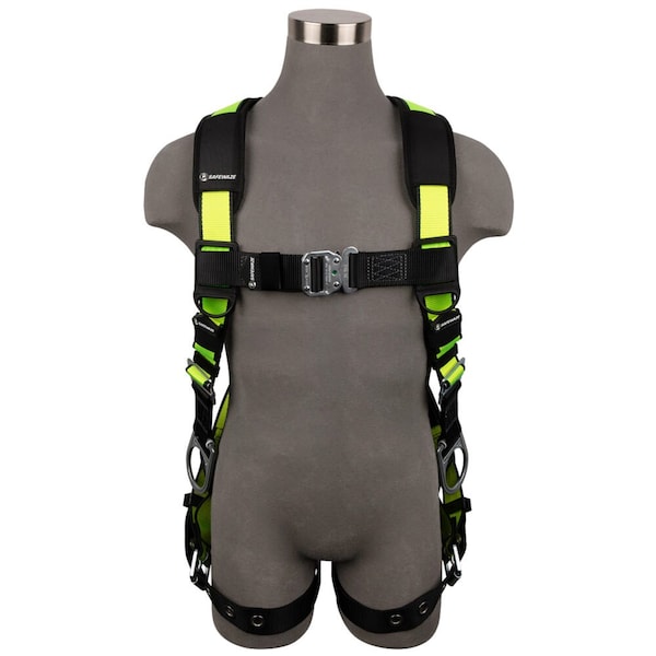 Safewaze PRO Full Body Harness: 3D, QC Chest, TB Legs, XS - FS285-QC-XS