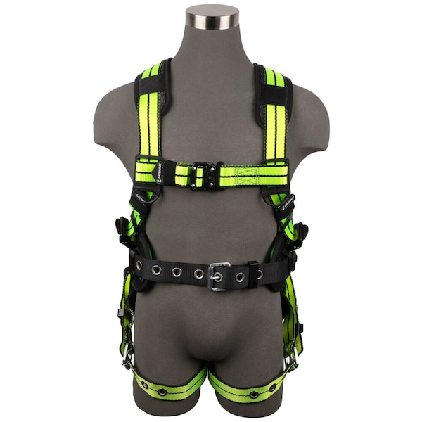 Safewaze PRO+ Construction Harness: 1D, QC Chest, TB Legs, 2X, No Side D-Rings - 021-1438