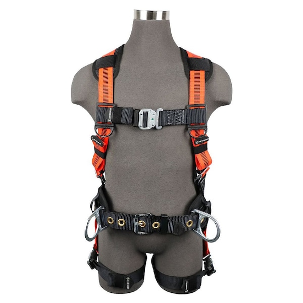 Safewaze V-Line Construction Harness: 3D, QC Chest, QC Legs - FS99160-E-QC