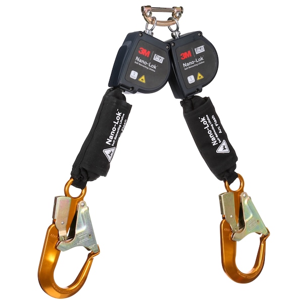 3M Dbi-Sala Self-Retracting Lifeline, 420 lb Weight Capacity, Black - 3100587