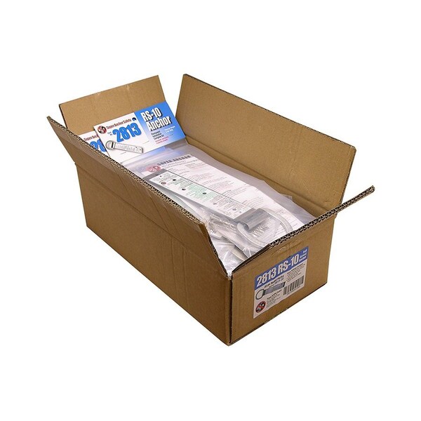 Super Anchor Safety RS-10 (20pc RETAIL) 20ga. 430sst w/Stamped Dacromet D-ring. Single Hole Size - 2813-20