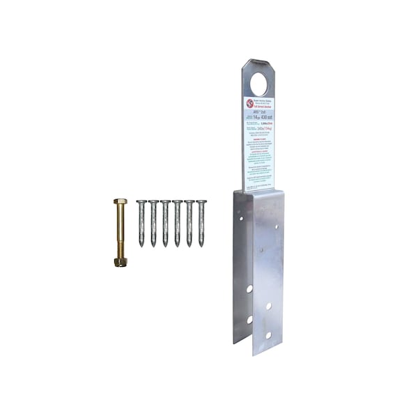 Super Anchor Safety ARS 2x8 Fall Arrest Anchor 14ga SST w/Fasteners. Single Retail Package. - 1006