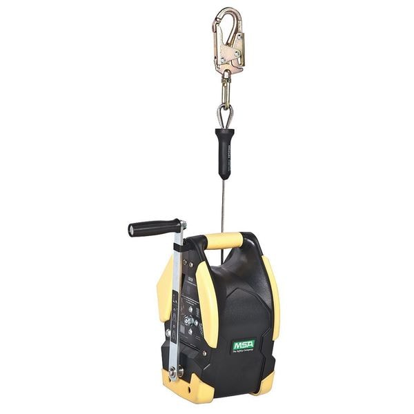 Msa Safety Workman Winch, Stainless Steel Cable, 65 ft 20M - 10147301