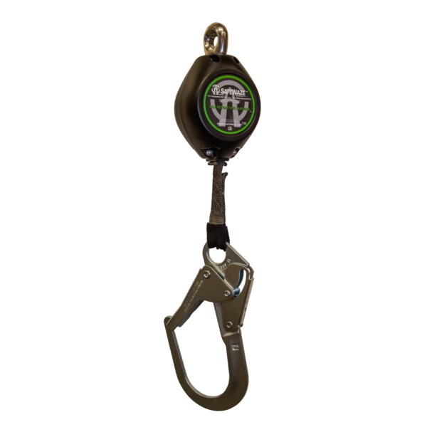 Safewaze Latitude HD 7' Single Web SRL: Carabiner, Rebar Hook - FS-FSP1407-W-RBH