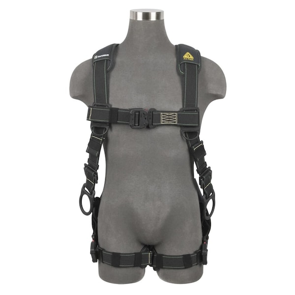 Safewaze Arc Flash Full Body Harness: DE 3D, DE QC Chest/Legs, M - 022-1016