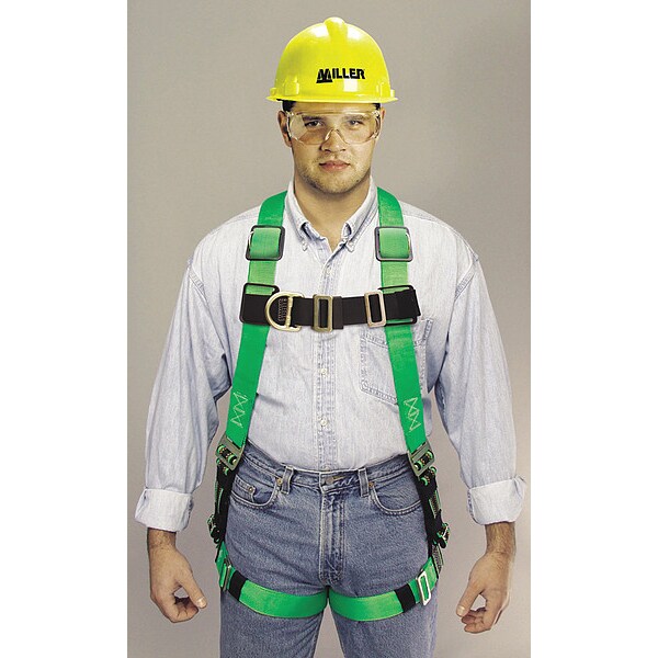Honeywell Miller Duraflex Python(R) Full Body Harness, L/XL, 400 lb., Mating Chest/ Tongue Leg Buckles - P950FD-58/UGN