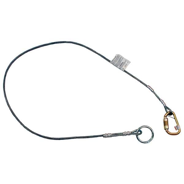 Honeywell Miller Anchorage Connector, 6 ft Overall Lg, Steel, Steel/Vinyl, D-Ring, Reusable, D-Ring - 8187V/6FTV