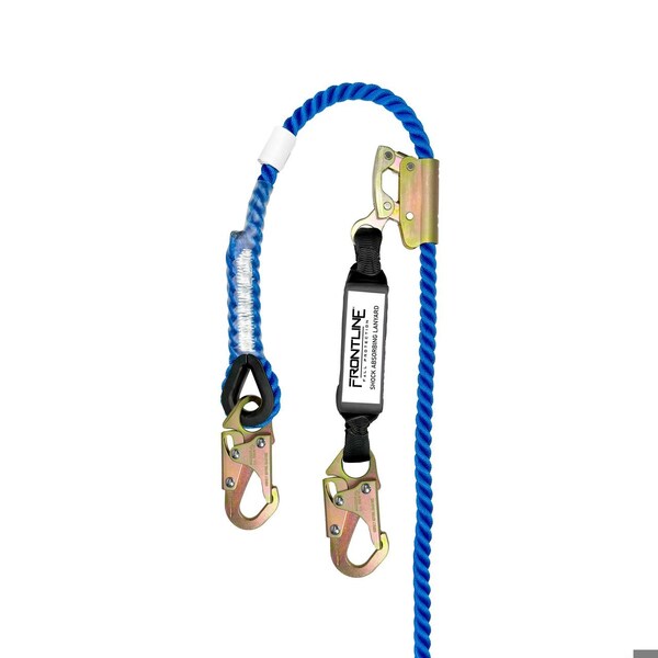 Frontline American Style Vertical Lifeline with 3' SAL and Manual Rope Grab 50' - VLP50R3L-AM