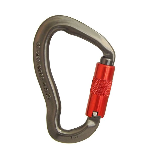Sunbelt Carabiner-Gecko, Supersafe, Aluminum 10" x5" x0.5" - A-B1ABKH452SS