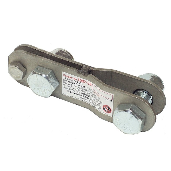 Super Anchor Safety 304sst Coupler Links 1058-S Turnbckle 3/8" Eye Thimb. w/1065-AS Spring/1065-AC Coil Energy Absorbers - 1087-SA