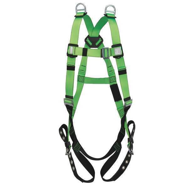 Peakworks Contractor Full Body Harness, Universal, 310 lb., Friction / Pass-Through Chest/ - V8002230
