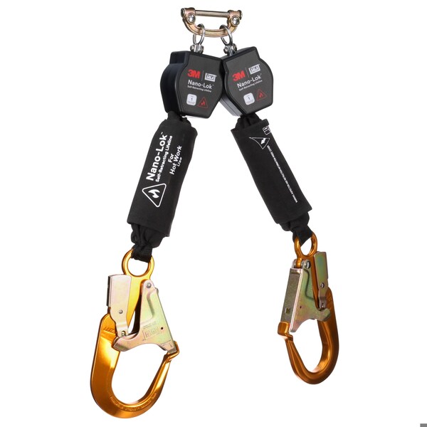 3M Dbi-Sala Self-Retracting Lifeline, 420 lb Weight Capacity, Black - 3100570