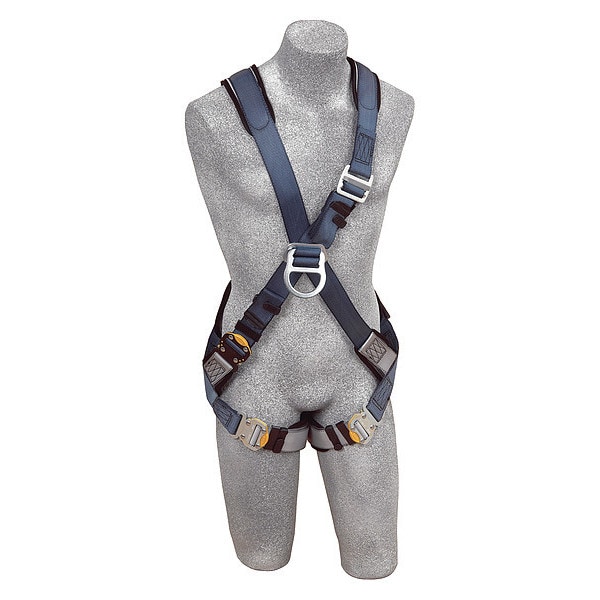 3M Dbi-Sala ExoFit(TM) Full Body Harness, S, 420 lb., Quick-Connect Leg Buckles, Back, Front D-Ring - 1108675