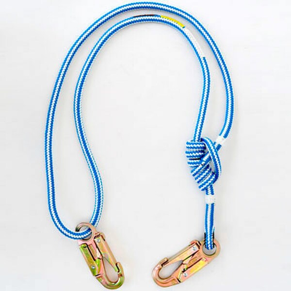 Rope Logic Buckstrap Lanyard 1/2 in. (13mm) Blue Streak w/Steel Snaps adjusts 4-7 ft. - 15237