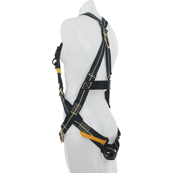 Werner Weld Harness, Qck Connect Leg, Blk/Ylw, XL - H913004