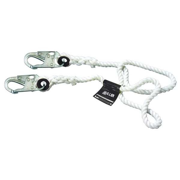 Honeywell Miller Positioning Lanyard, 20 ft., White - 201RLS-2-Z7/20FTWH