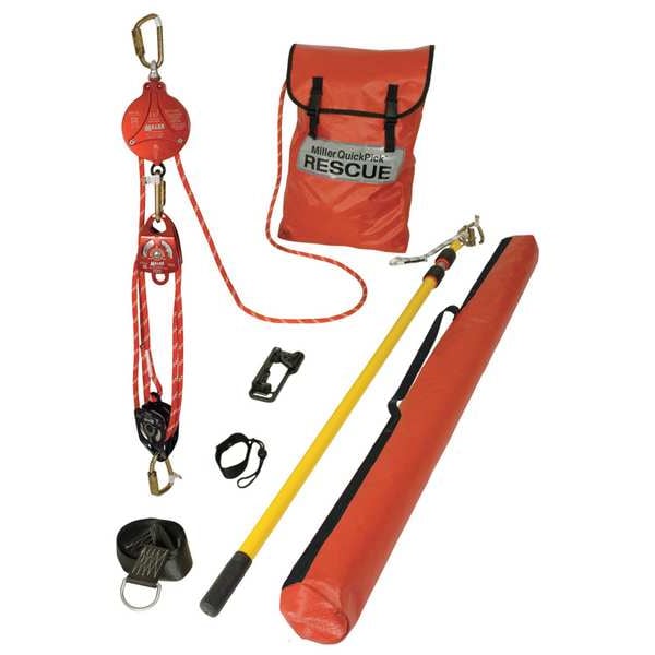 Honeywell Miller Rescue System, 400 lb, Aluminum, Stainless Steel, For Use With: Full Body Harness - QP/25FT